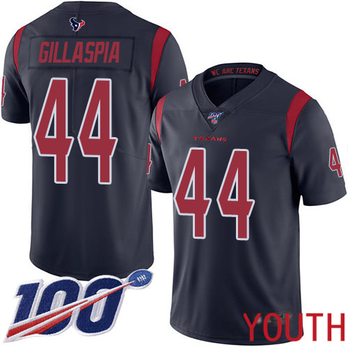 Houston Texans Limited Navy Blue Youth Cullen Gillaspia Jersey NFL Football #44 100th Season Rush Vapor Untouchable